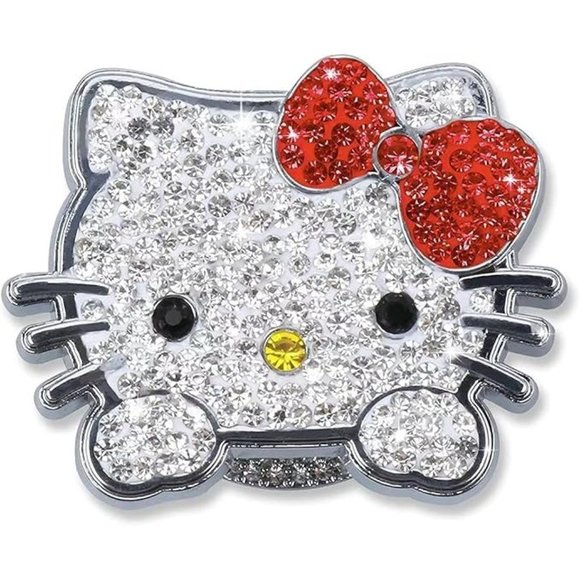 Hello Kitty Accessories - 💕NEW Sparkling Bling Swarovski Crystal Silver Hello Kitty Push To Start …